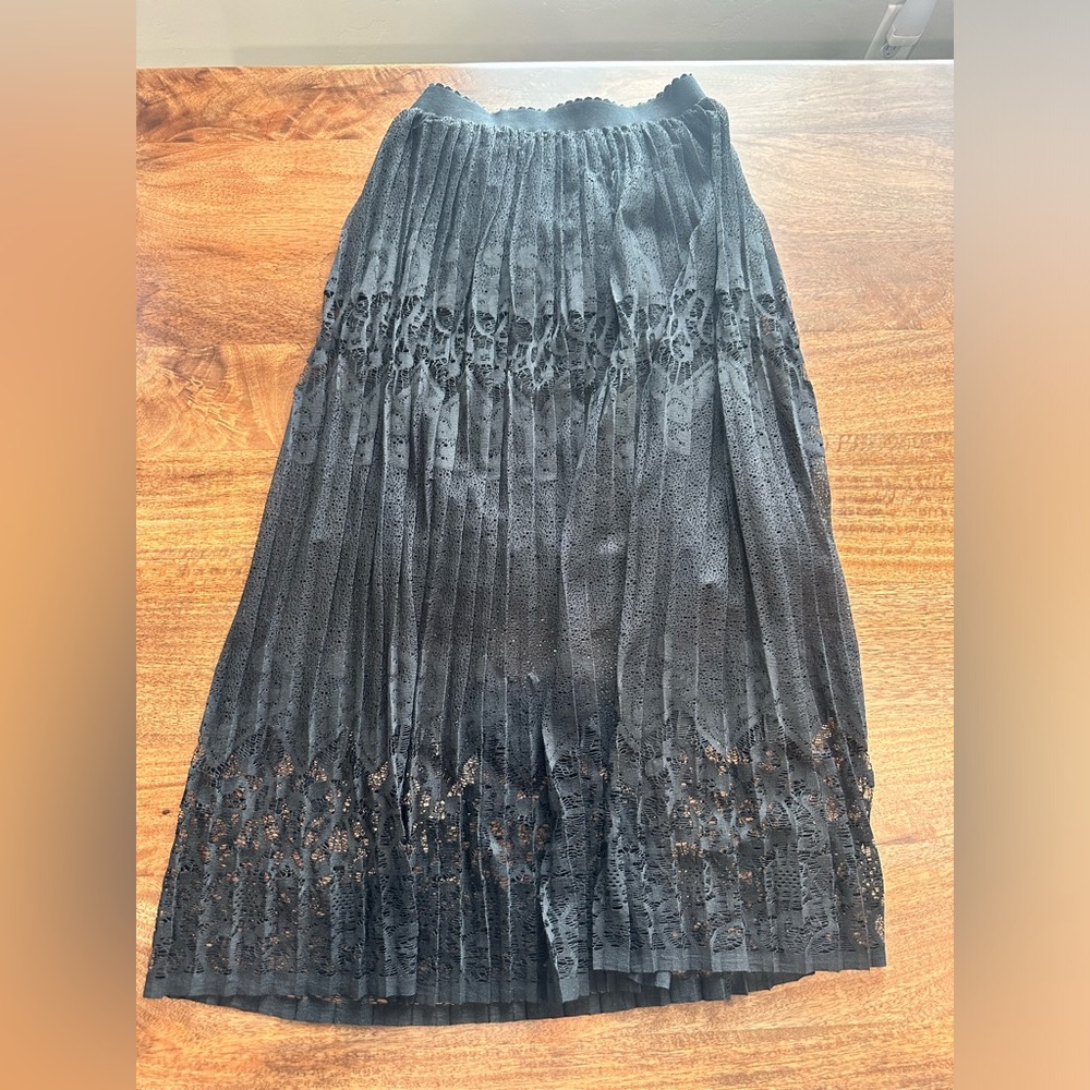 Black lace skirt